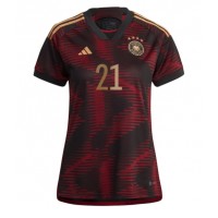 Fotballdrakt Dame Tyskland Ilkay Gundogan #21 Bortedrakt VM 2022 Kortermet